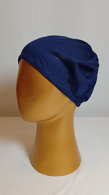 Plain Elastic Cap - Navy Blue